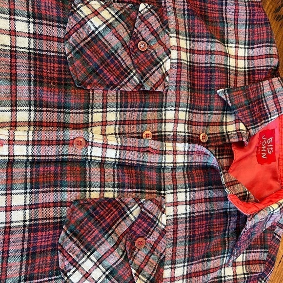 Vintage Big John Wool Plaid Unisex Button Front Shirt / xlarge - Picture 11 of 11